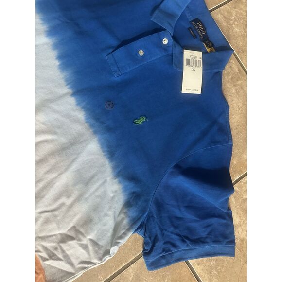 NWT Polo Ralph Lauren XL Ombre Mesh Polo Multi Classic Fit - Picture 2 of 6
